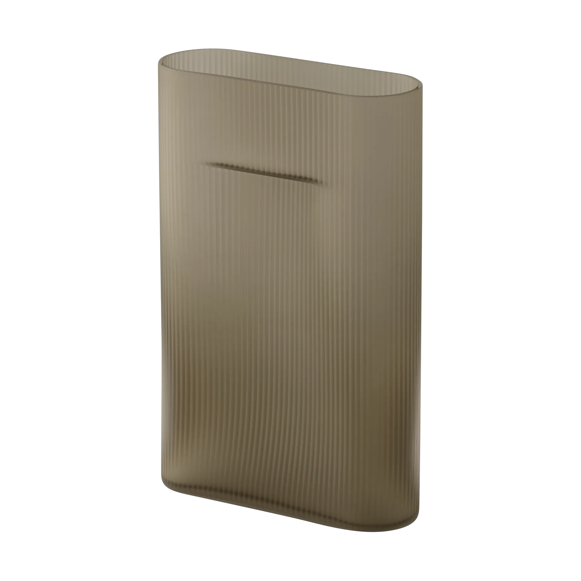 Ridge vase matteret glas 35 cm, Taupe Muuto