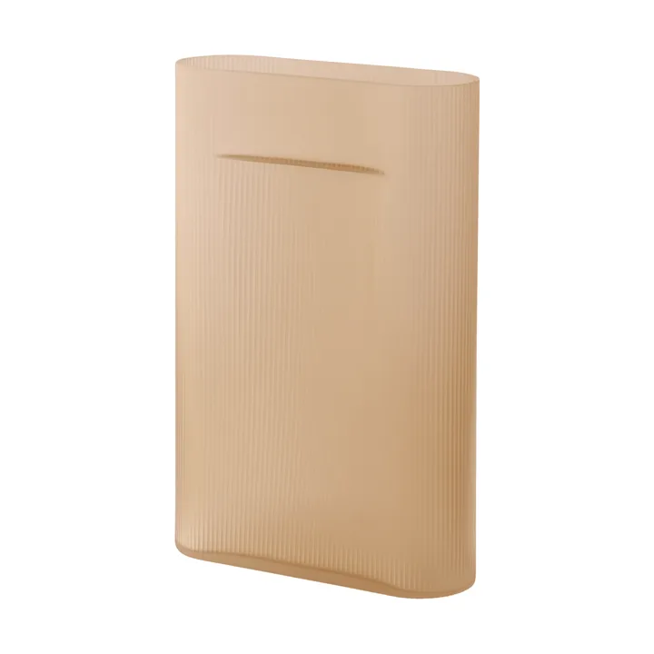 Ridge vase matteret glas 48,5 cm - Light orange - Muuto