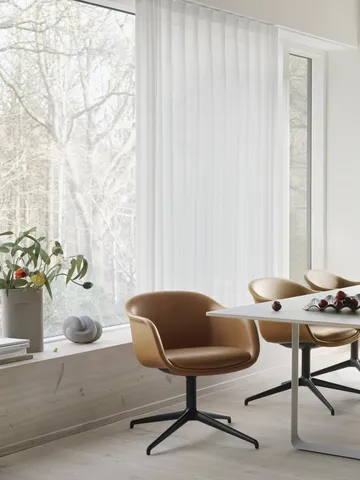 Ridge vase matteret glas 48,5 cm - Light orange - Muuto