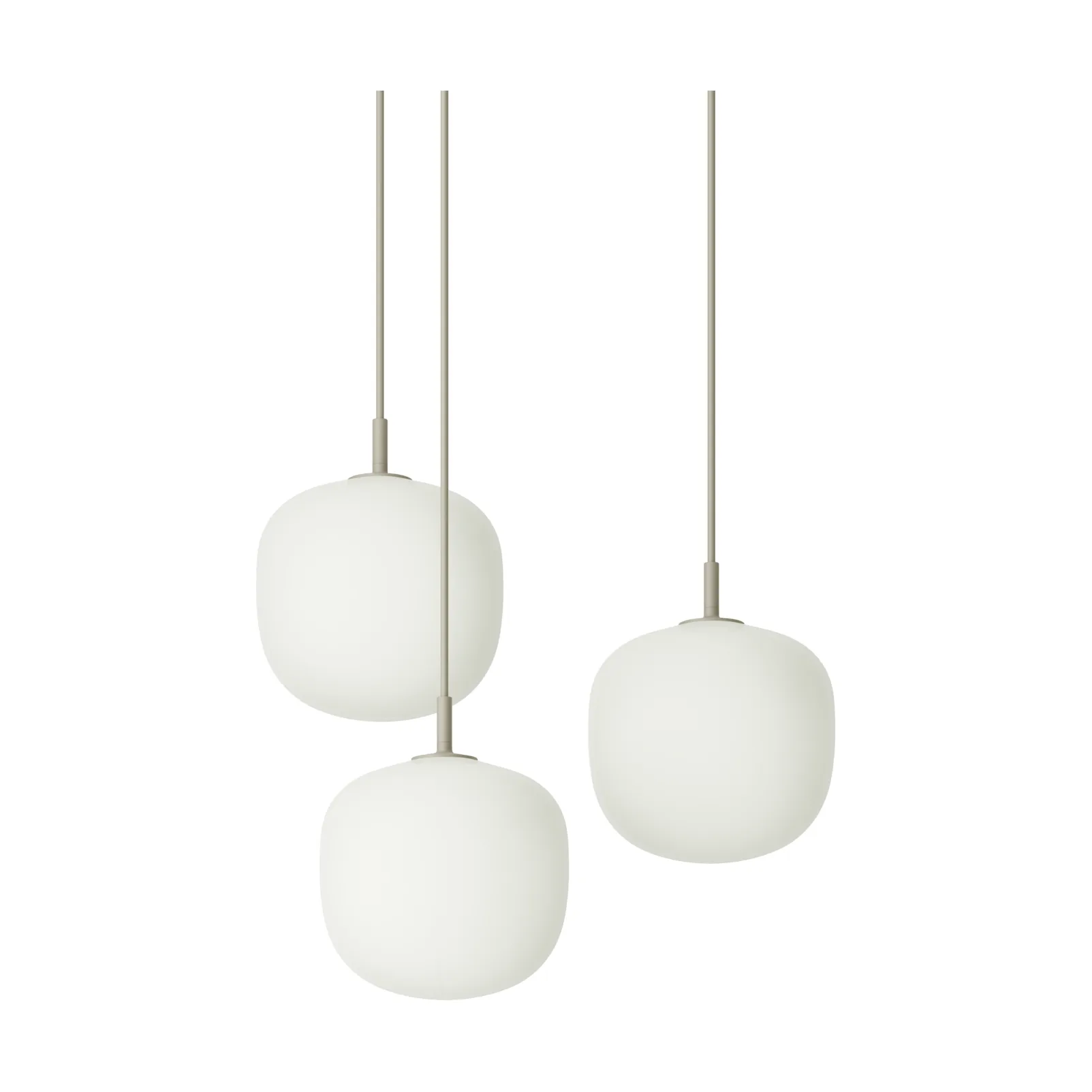Rime Pendant Cluster 3 pendel, Grå, Ø18 cm Muuto