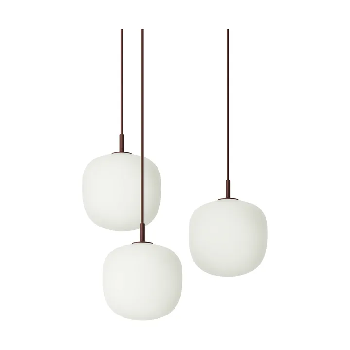 Rime Pendant Cluster 3 pendellampe - Deep red, Ø18 cm - Muuto