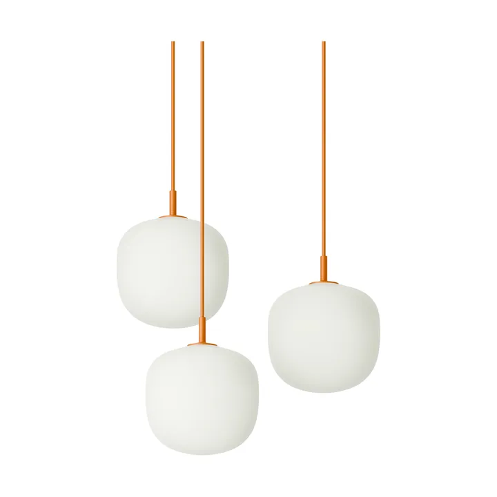 Rime Pendant Cluster 3 pendellampe - Orange, Ø18 cm - Muuto