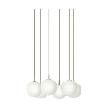 Rime Pendant Cluster 6 pendellampe - Grå, Ø12 cm - Muuto