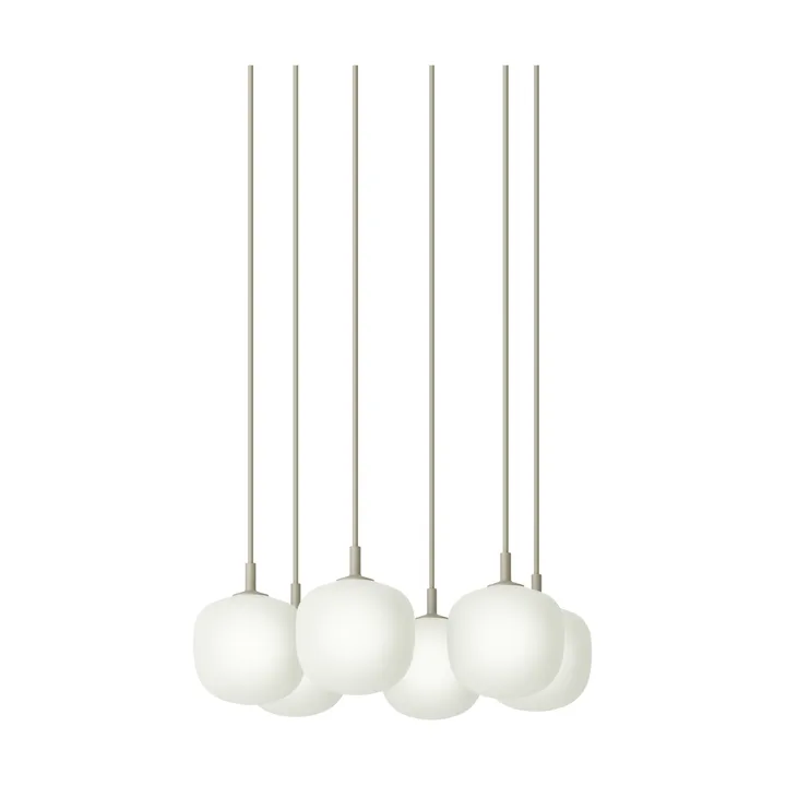 Rime Pendant Cluster 6 pendellampe - Grey, Ø12 cm - Muuto