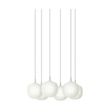 Rime Pendant Cluster 6 pendellampe - Hvid, Ø12 cm - Muuto