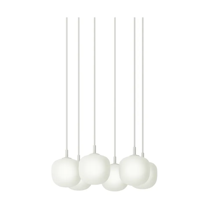 Rime Pendant Cluster 6 pendellampe - Hvid, Ø12 cm - Muuto