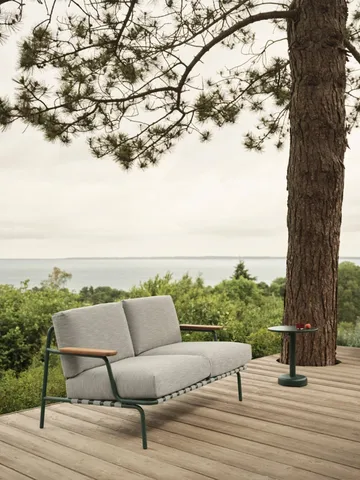 Settle 2-personers sofa - Ribbed Weave 2 Dark green - Muuto