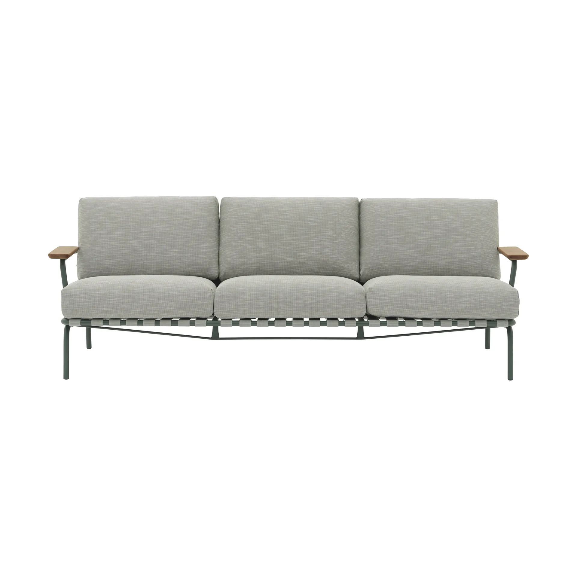 Settle 3-personers sofa, Ribbed Weave 2 Dark green Muuto