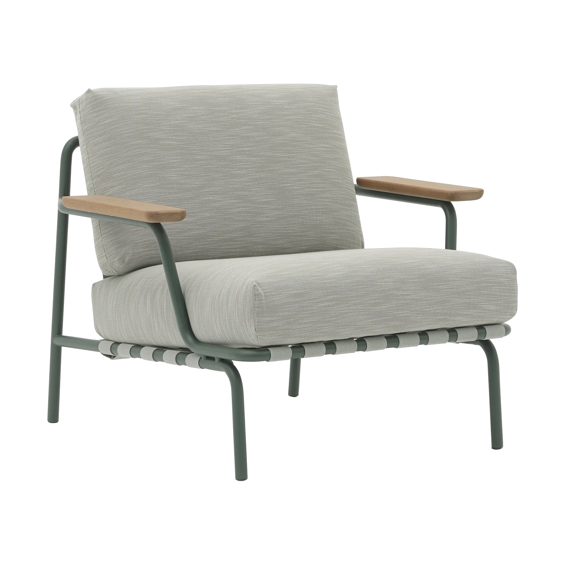 Settle Lounge Chair loungelænestol, Ribbed Weave 2 Dark green Muuto