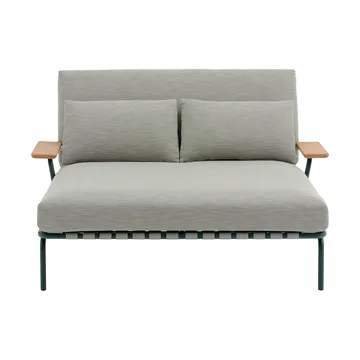 Settle loungeseng - Ribbed Weave 2-dark green, med armlæn - Muuto