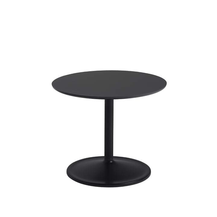 Soft sidebord Ø48 cm - Black nanolaminate H: 40 cm - Muuto