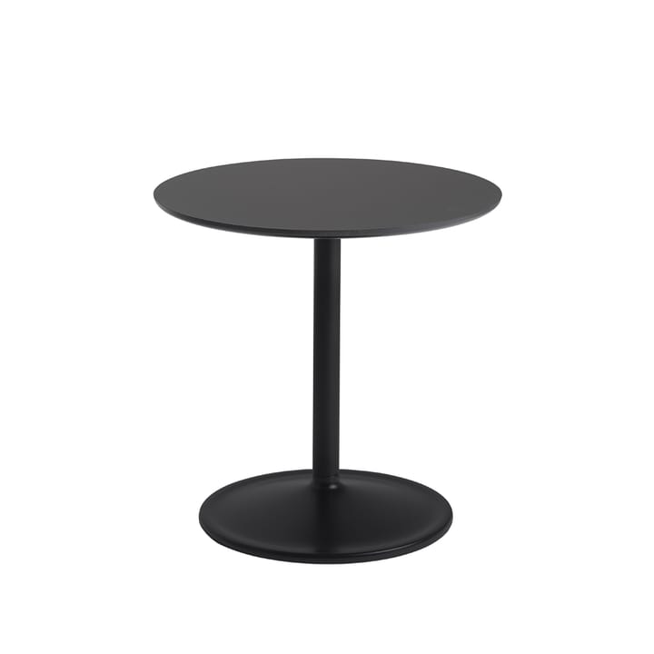 Soft sidebord Ø48 cm - Black nanolaminate H: 48 cm - Muuto