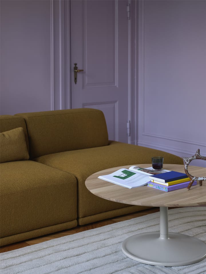 Soft sofabord Ø95 cm, Solid oak-grey Muuto