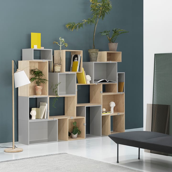 Stacked 2.0 hyldesystem åben, medium - lysegrå - Muuto