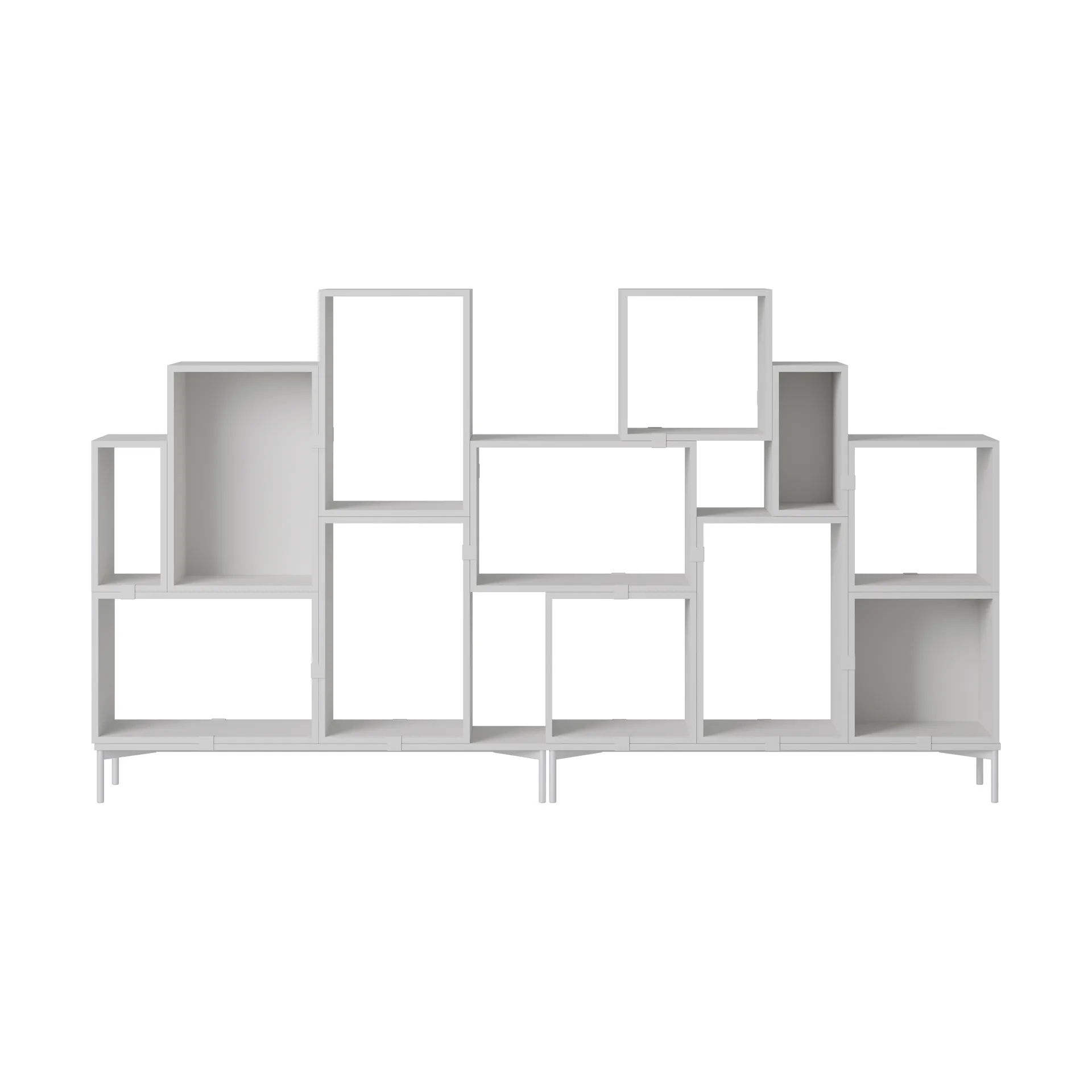 Stacked opbevaringssystem bogreol konfiguration 3, Grey Muuto