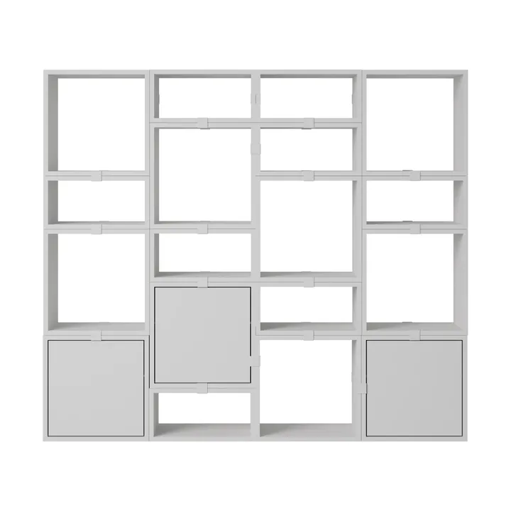 Stacked opbevaringssystem bogreol konfiguration 4 - Grey - Muuto
