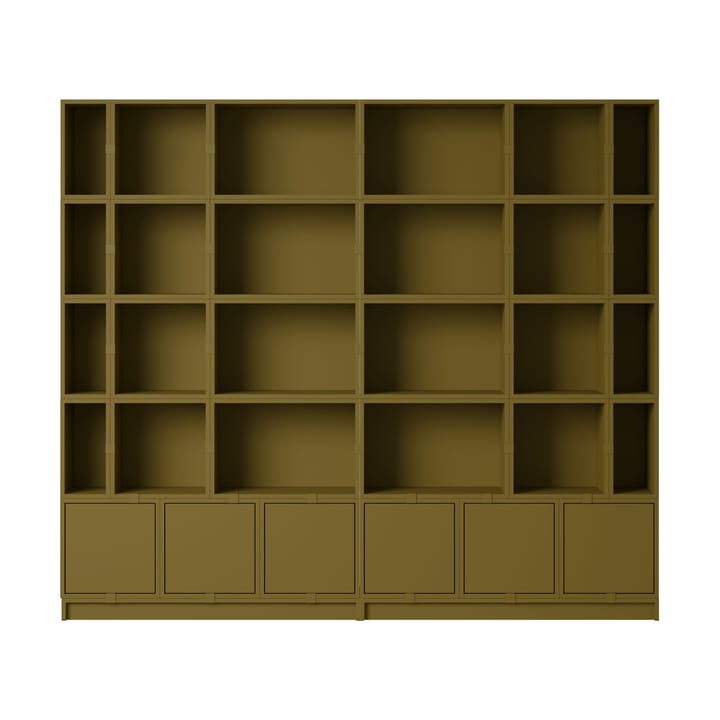 Stacked opbevaringssystem Bookcase Configuration 1 - Brown Green - Muuto