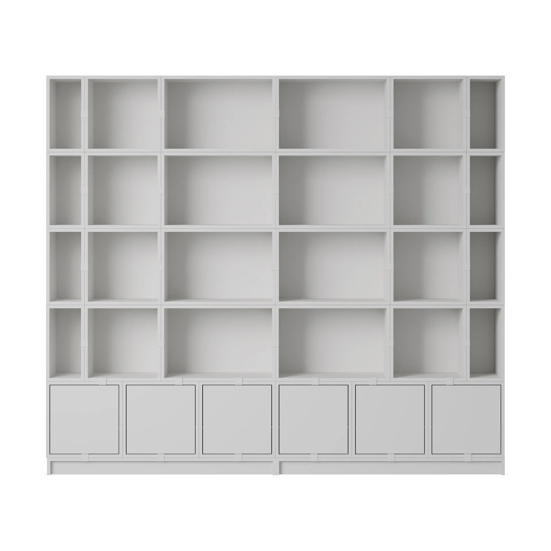 Stacked opbevaringssystem Bookcase Configuration 1, Grey Muuto