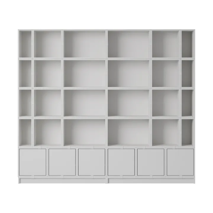 Stacked opbevaringssystem Bookcase Configuration 1 - Grey - Muuto
