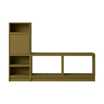 Stacked opbevaringssystem entré konfiguration 1 - Brown green - Muuto