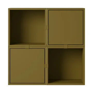 Stacked opbevaringssystem entré konfiguration 4 - Brown green - Muuto