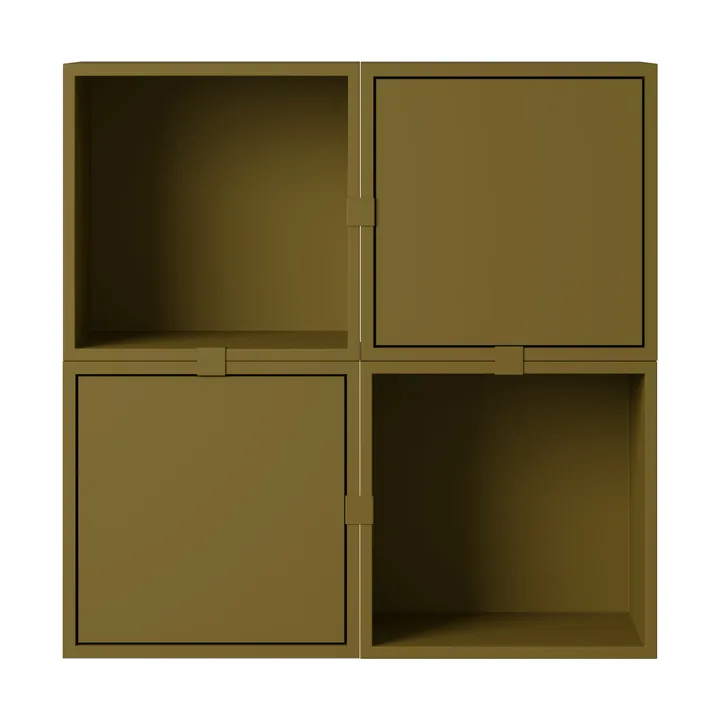 Stacked opbevaringssystem entré konfiguration 4 - Brown green - Muuto