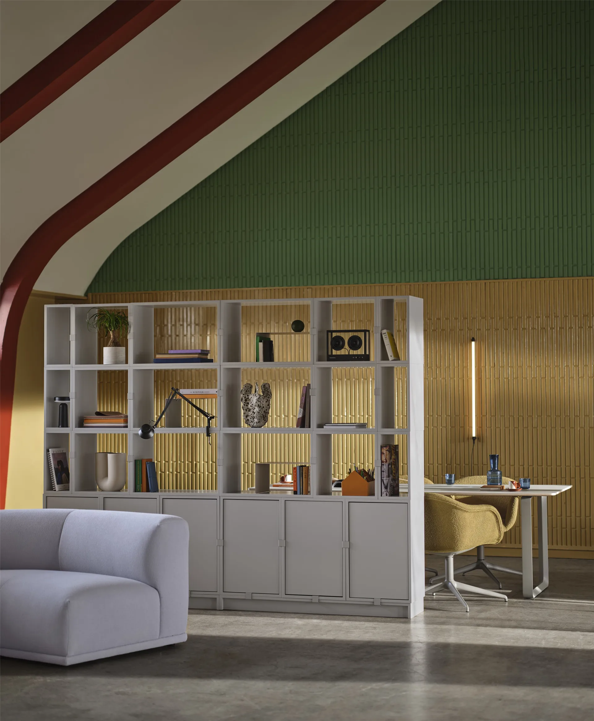 Stacked opbevaringssystem kontor konfiguration 2, Grey Muuto