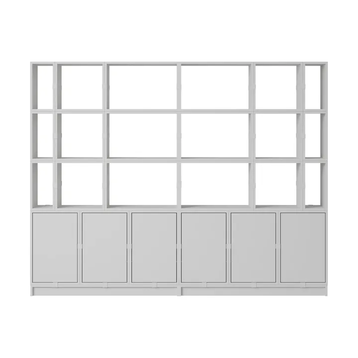 Stacked opbevaringssystem kontor konfiguration 2 - Grey - Muuto