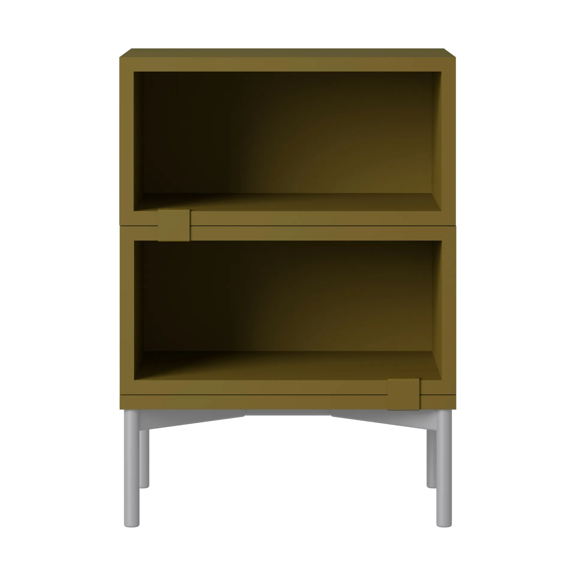 Stacked opbevaringssystem sengebord konfiguration 1, Brown green Muuto