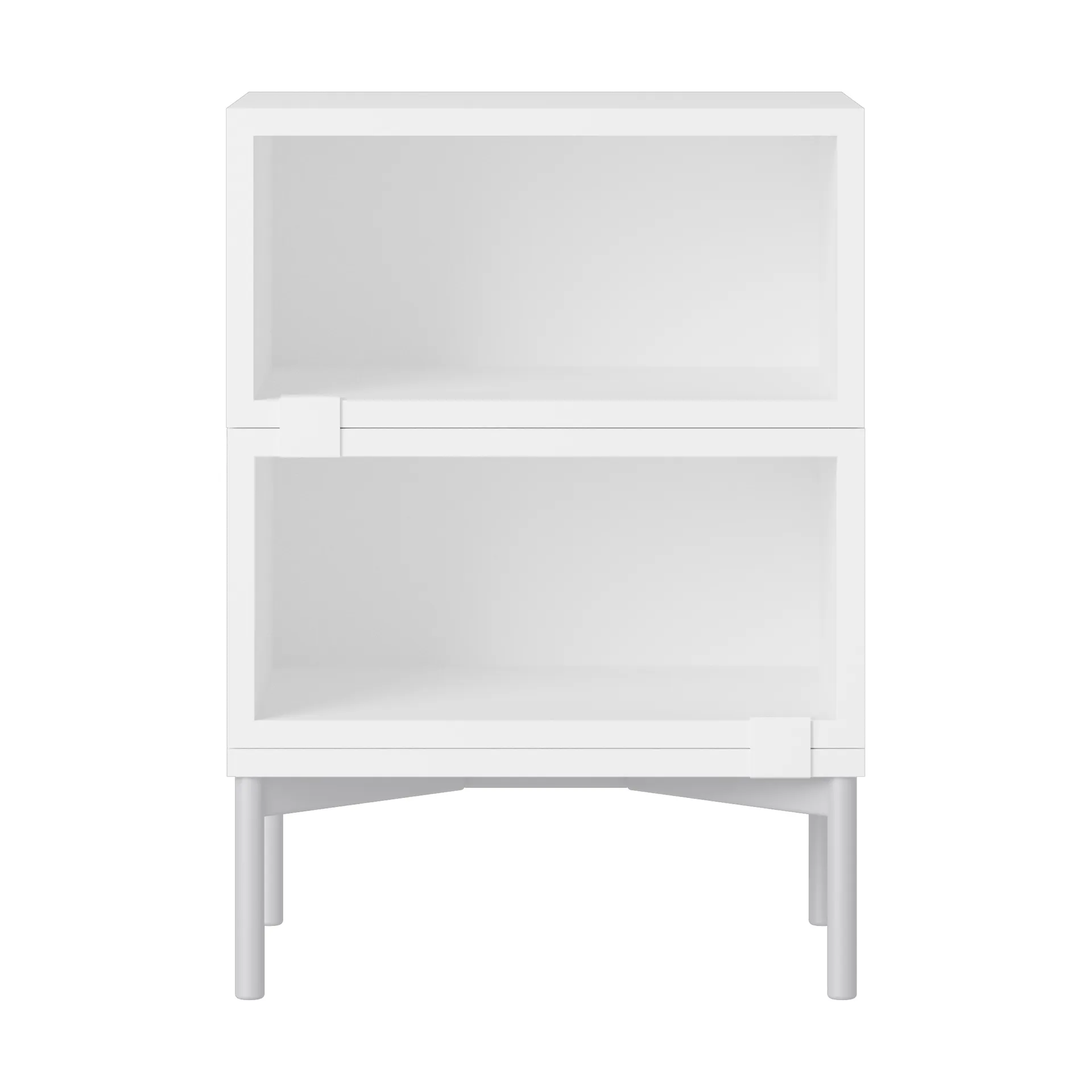 Stacked opbevaringssystem sengebord konfiguration 1, White Muuto