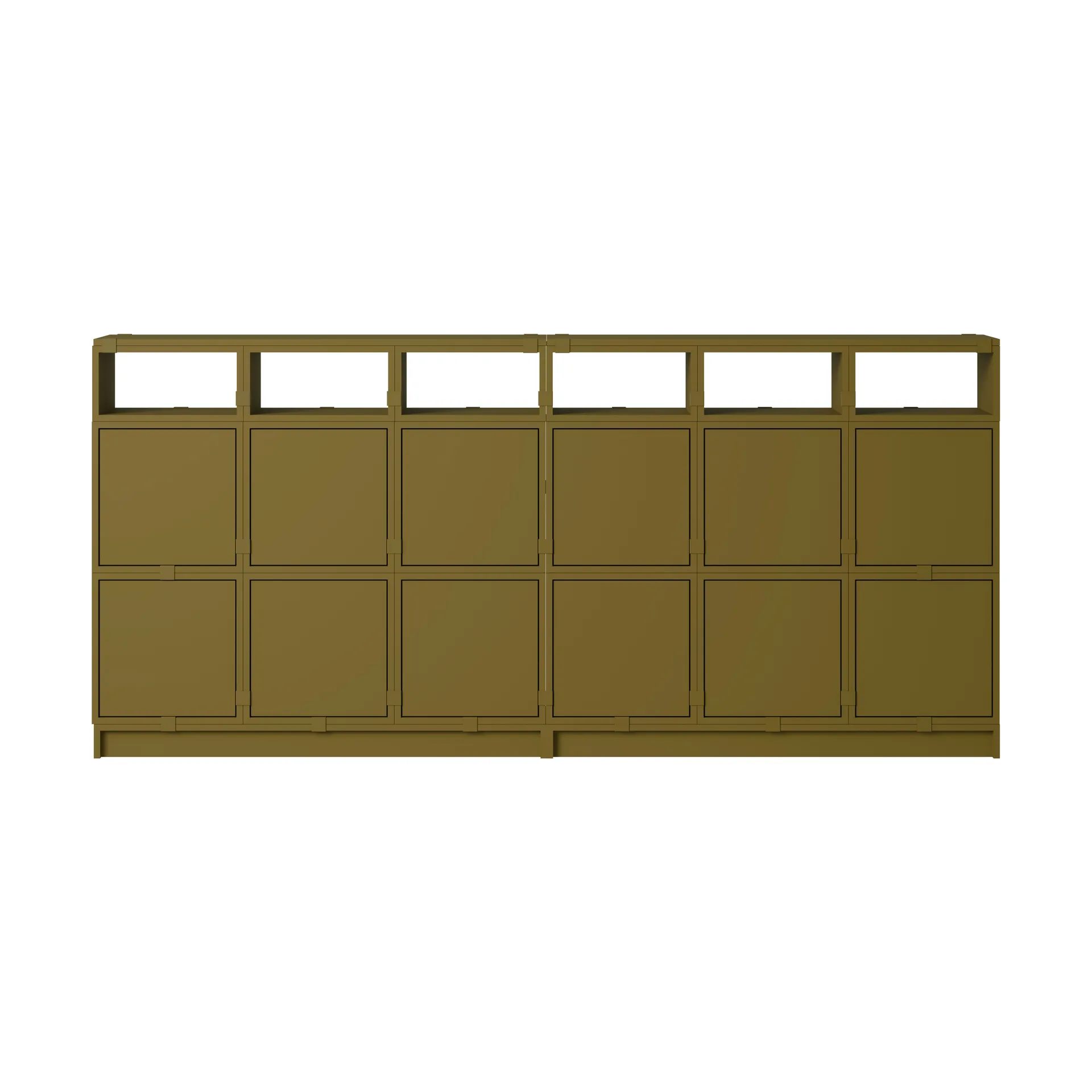 Stacked opbevaringssystem sideboard konfiguration 1, Brown green Muuto