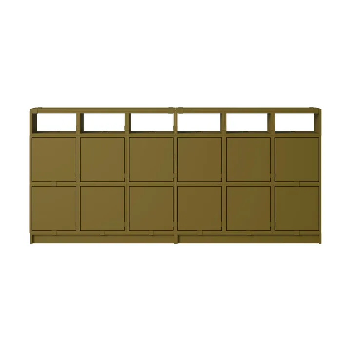 Stacked opbevaringssystem sideboard konfiguration 1 - Brown green - Muuto