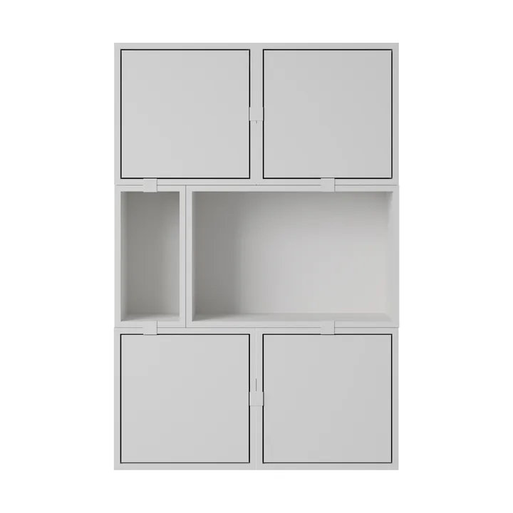 Stacked opbevaringssystem sideboard konfiguration 4 - Grey - Muuto