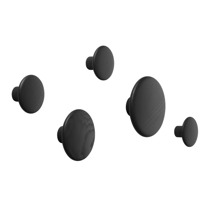 The Dots knager - sæt af 5 stk - sortlaseret ask - Muuto