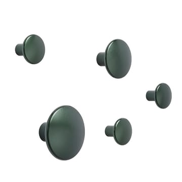 The Dots tøjknage metal 2,7 cm - Dark green - Muuto