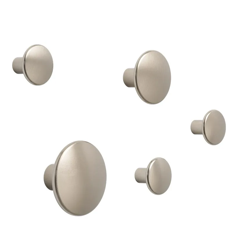 The Dots tøjknage metal 3,9 cm, Taupe Muuto