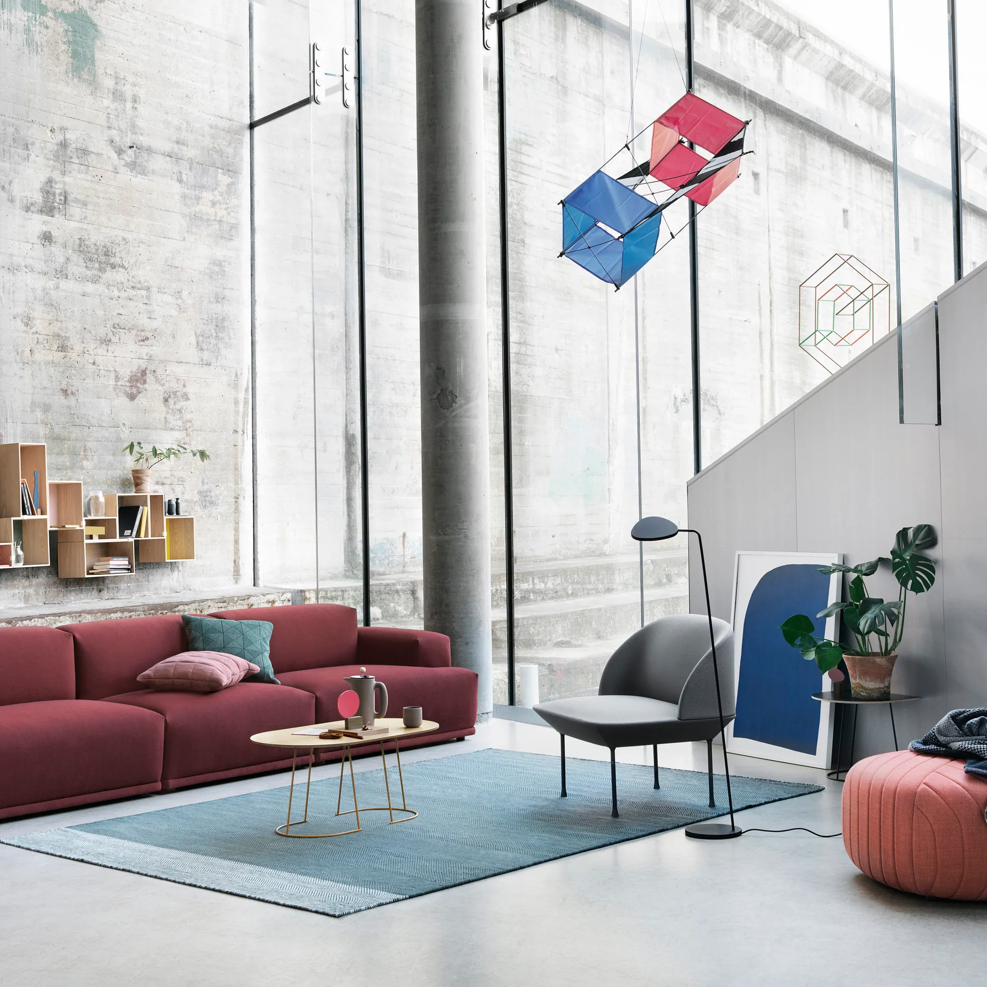 Tile pude 45x45 cm, grøn Muuto