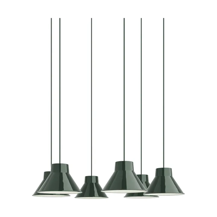 Top Pendant Cluster 6 pendel lampе - Mørkegrøn, Ø21 cm - Muuto