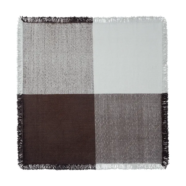Verso uldtæppe - Cool grey-dark brown, 258x258 cm - Muuto