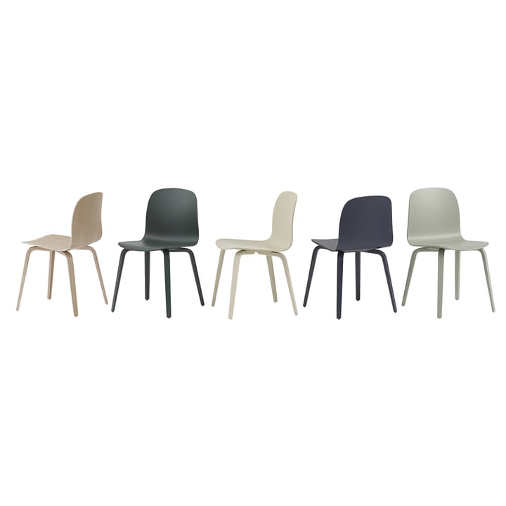 Visu Chair stol træbase, Dark green Muuto