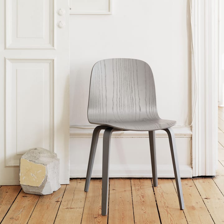 Visu Chair stol træbase, grå Muuto