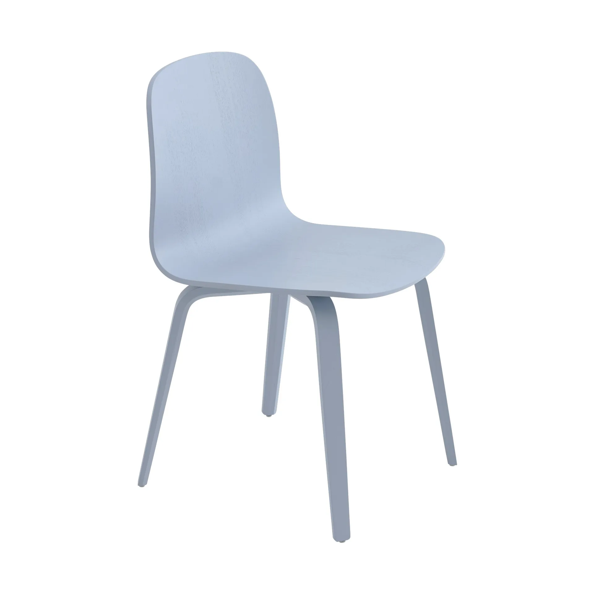 Visu Chair stol træbase, Light blue Muuto
