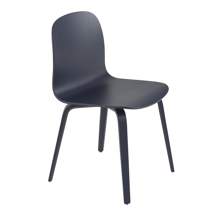 Visu Chair stol træbase - Midnight blue - Muuto