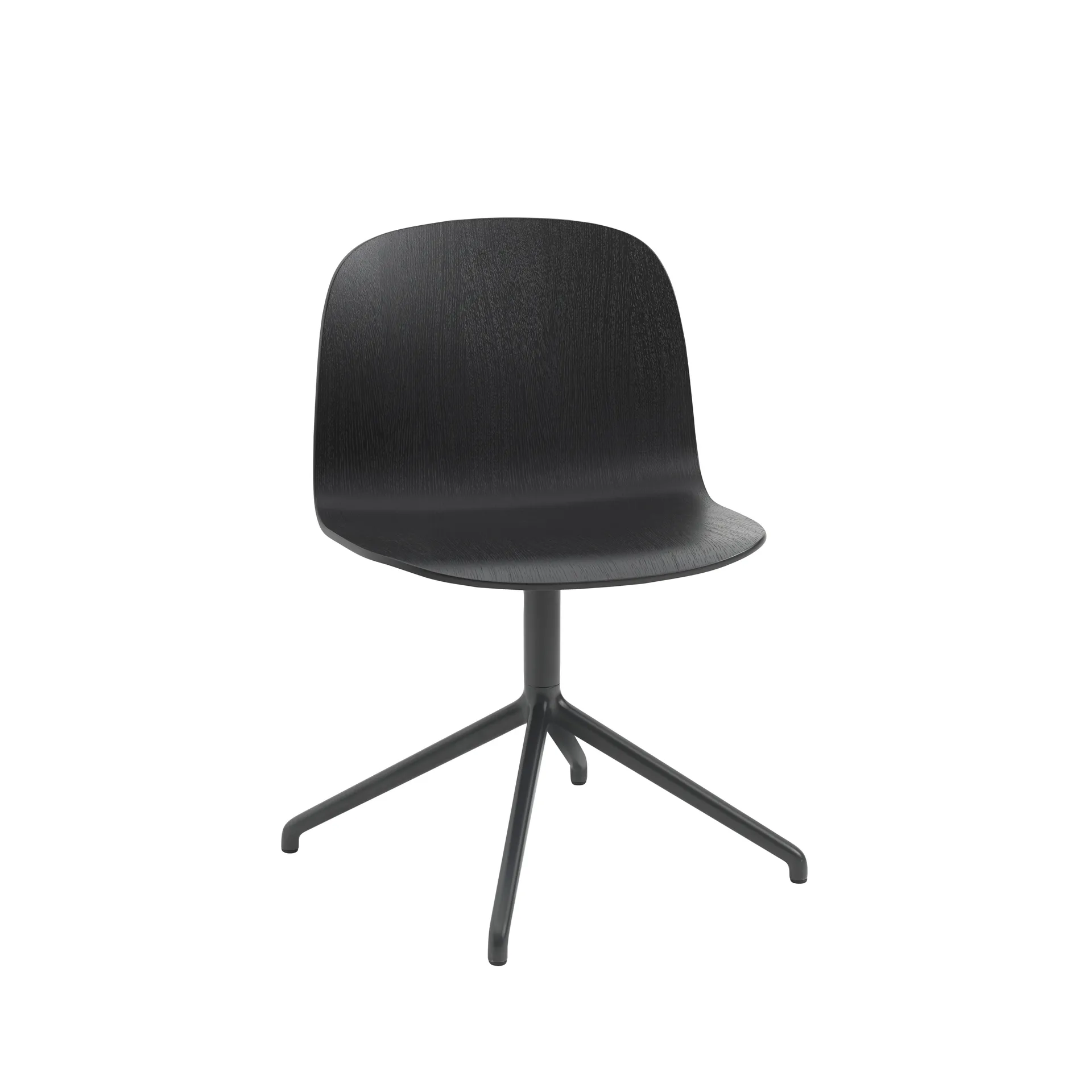 Visu Wide stol, Black, swivel base Muuto