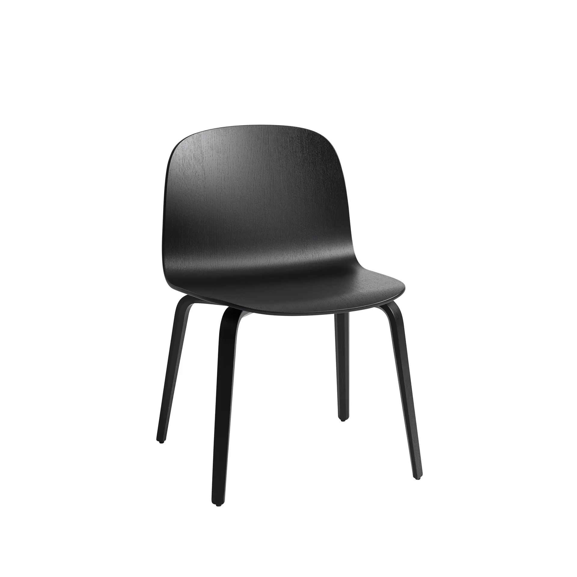 Visu Wide stol, Black/Black wood Muuto