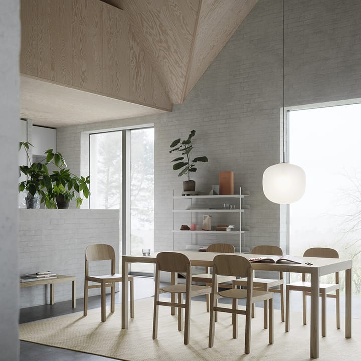 Workshop spisebord, Black linoleum/Black 140x92 cm Muuto