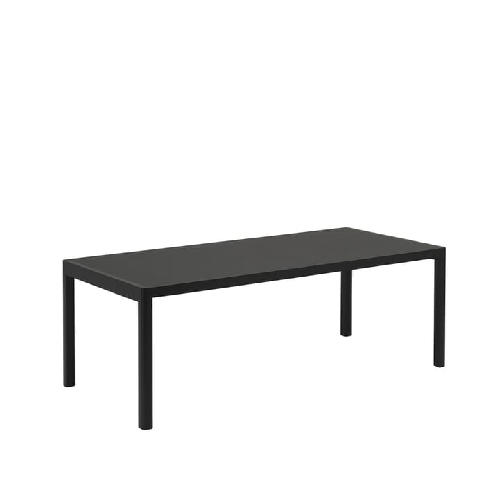 Workshop spisebord - Black linoleum/Black 200x92 cm - Muuto