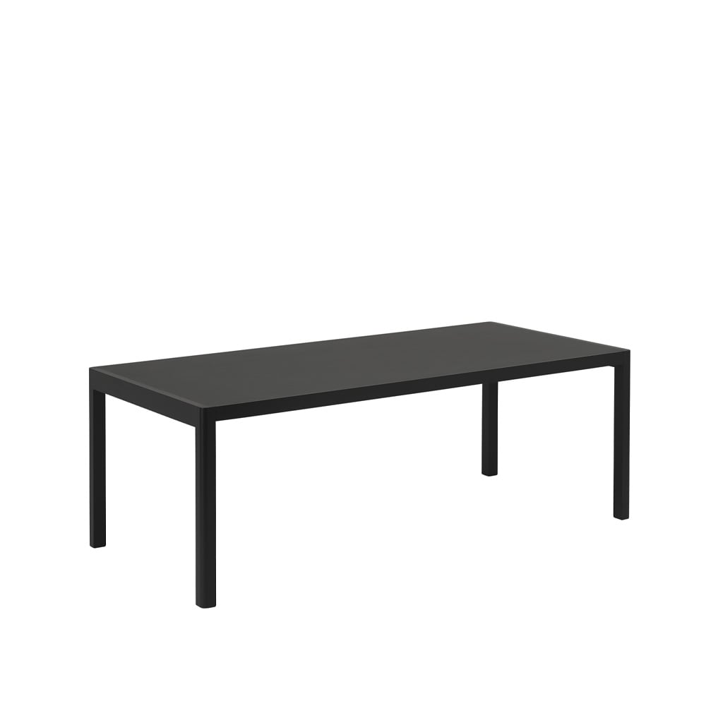 Muuto Workshop spisebord Black linoleum/Black 200x92 cm