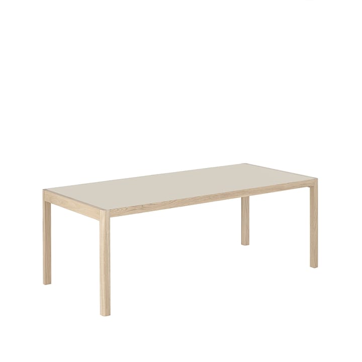 Workshop spisebord - Grey linoleum/Oak 200x92 cm - Muuto