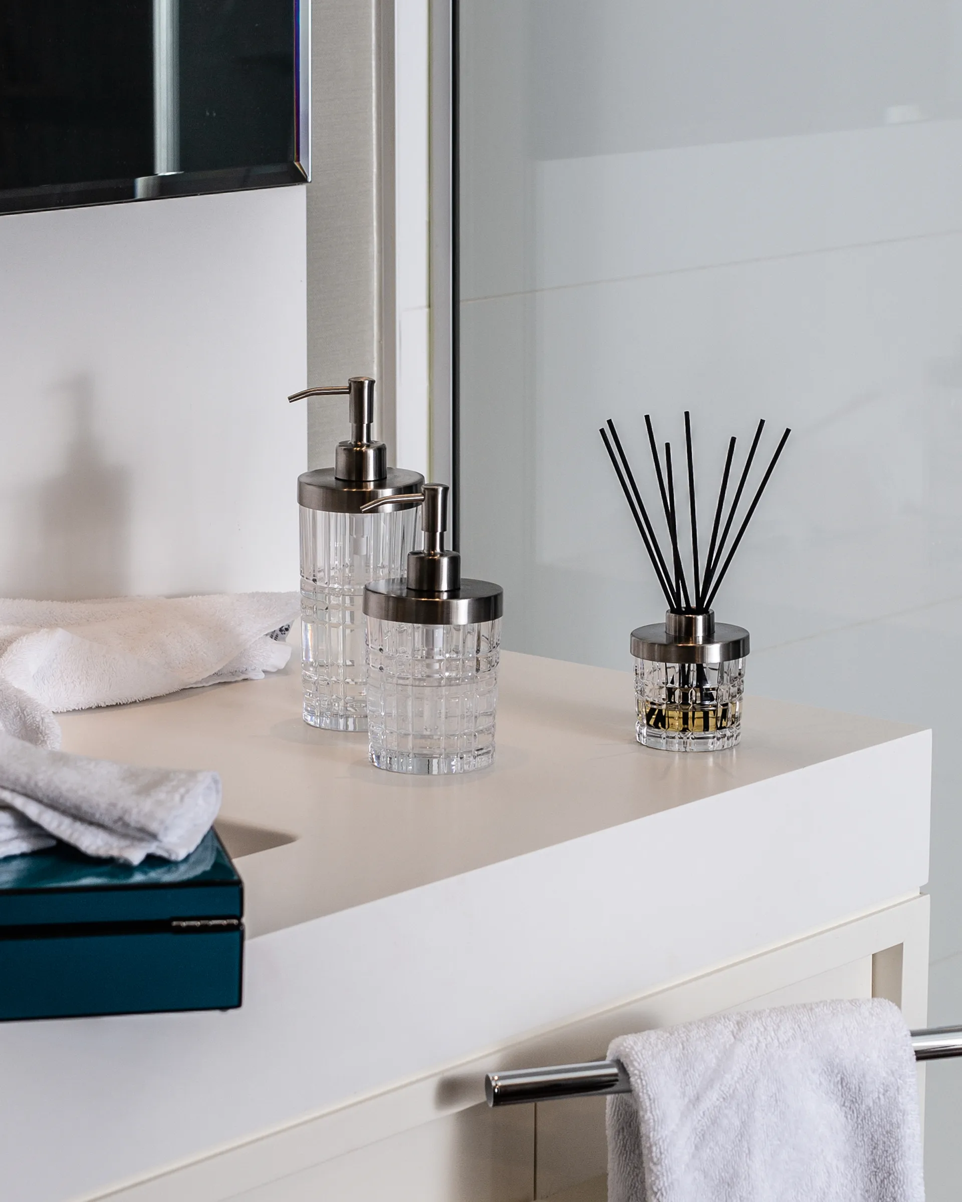 Square sæbedispenser 16,5 cm, Klar Nachtmann